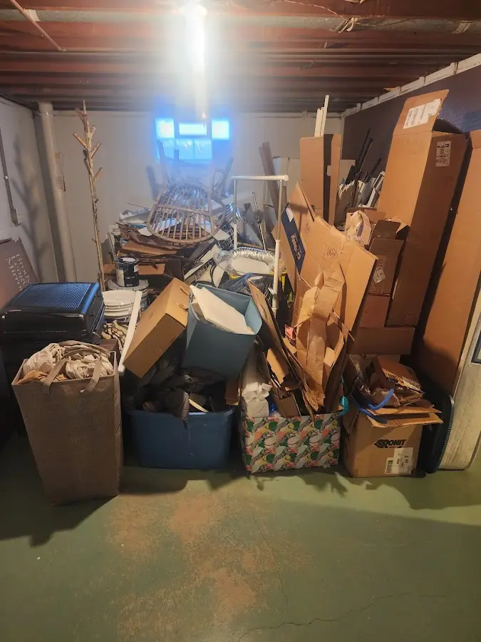 Roll-off dumpster container at job site for 6 Yard Dumpster Rental in Kemp Mill